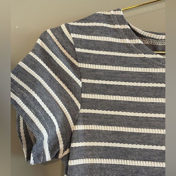 Sail to Sable STS Blue and White Rope Striped Short Sleeve Nautical Dress SZ XS - Picture 7 of 9